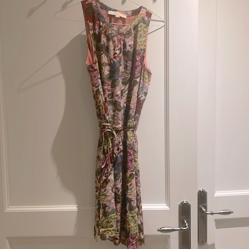 Loft lined sleeveless floral dress